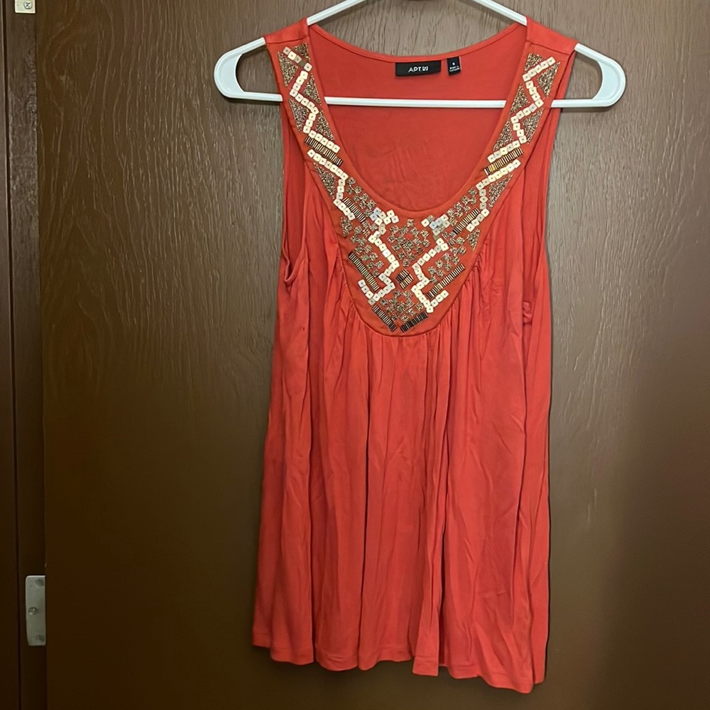 Dark red tank top